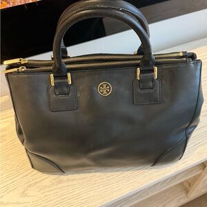 Tory Burch Black Leather Satchel